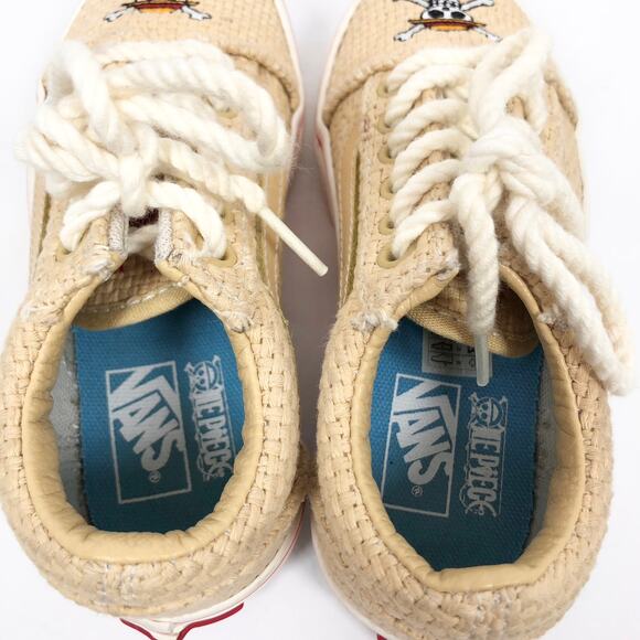 Vans One Piece Straw Hat Shoes Kids Size 11 Old Skool Anime Lace Up Sneakers EUC - Picture 7 of 11